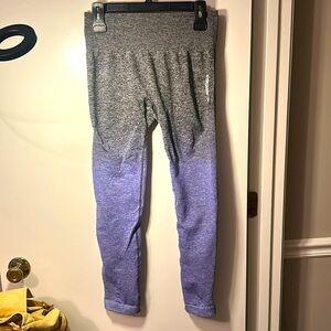 Gymshark Adapt‎ Gray Purple Blue Ombre Seamless Leggings Pull On missing tag